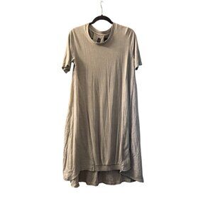 Gray High-Low Hem Short Sleeve Dress By Gershon Bram S
